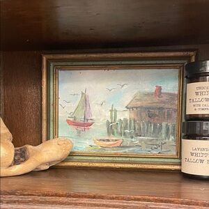 Tiny Coastal Scene Framed Art Print